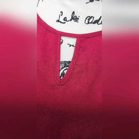 EMERY ROSE Solid Scallop Trim Sleeveless Polyester Blouse Burgundy Size XL NWT - Picture 5 of 11